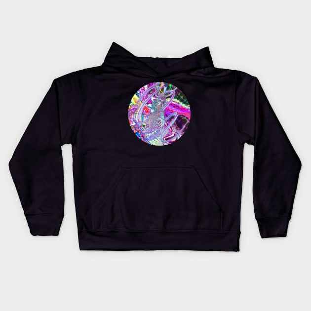 Gift for cat lady hippy Kids Hoodie by LastViewGallery